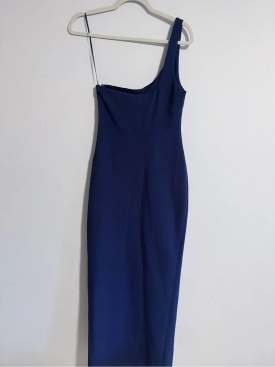 Likely - Dark Blue Camden One Shoulder Gown